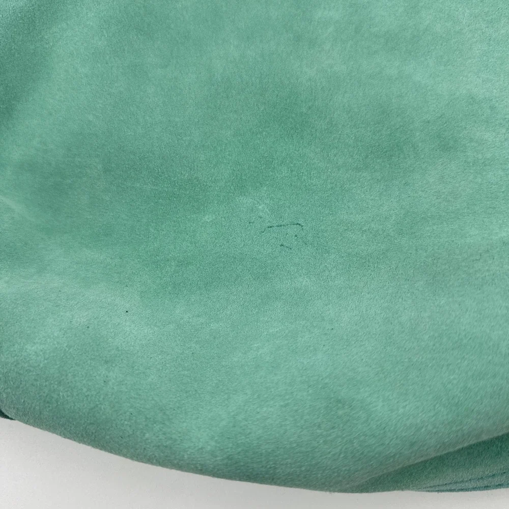 Tiffany & Co Metallic Silver Leather Reversible Tote Bag Tiffany Blue Suede LRG